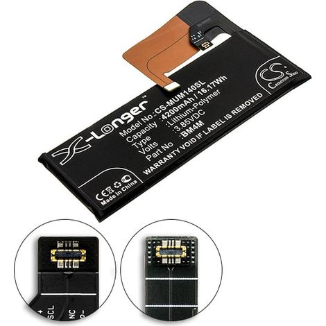 NX - Batterie téléphone, smartphone, GSM pour Xiaomi 3.85V 4200mAh - BM4M (1/3)