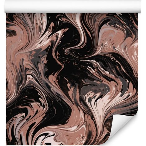 Papier peint orange encre et rouille pour salon et chambre 50x1000 cm (1/5)