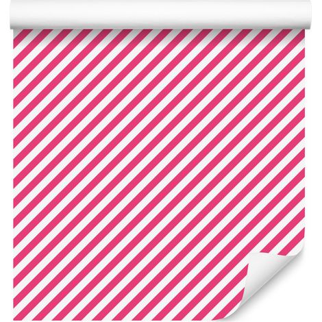 Papier peint à rayures rose poudré, finitions soignées pour salon et chambre, 50 x 1000 cm (1/5)