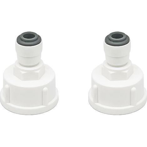 Lot de 2 Raccord Tuyau Eau Frigo, Connecteur Rapide 1/4" Converti en Femelle 3/4”, Double Joint, Connecteurs Rapides de Filtre à Eau (1/5)