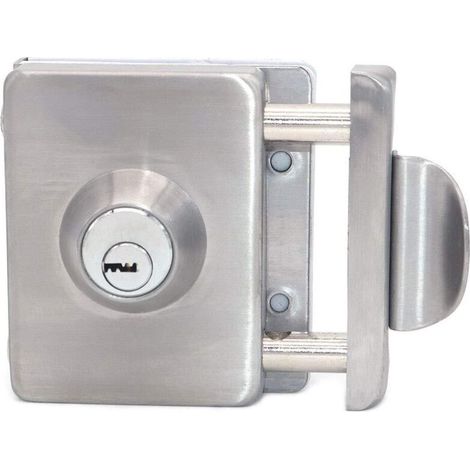 Serrure pour porte en verre double , acier inoxydable,crochets de porte ouverts sans cadre pour un verre d'une épaisseur de 10 à 12mm (1/5)