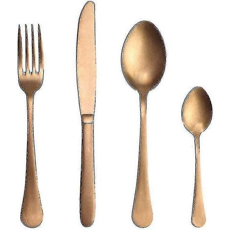 Klassisches und elegantes Besteck aus Kunstharz, Nieten, Griffe, Edelstahl, 4-in-1-Set im Western-Stil, feines Besteck, Porzellan, das mit dem Haushalt kompatibel ist (1/5)