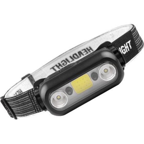 Linterna frontal con sensor de luz brillante，recargable por USB，para correr de noche，luz para bicicleta，negra