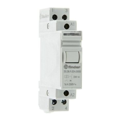Finder 20 Relais de puissance 2 NO, bobine 24V c.c. Rail DIN ( Prix pour 1 )