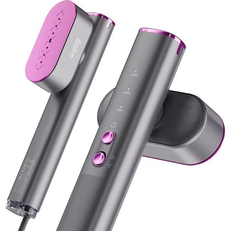Défroisseur vapeur portable 2 en 1 pour vêtements, 100-240 V double tension, réservoir d'eau de 1000 W et 120 ml, gris sidéral (1/5)