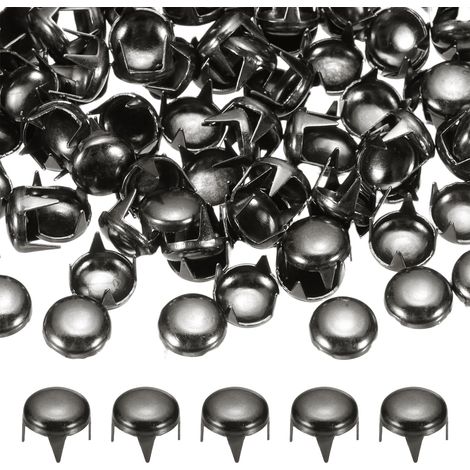 90 Pcs 8mm Rivet Dôme Ronde Métal Marron (1/5)