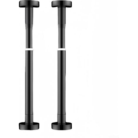 Lot de 2 Supports Télescopiques Réglables - Acier Inoxydable - Pour Évier et Meuble - Installation Stable - Noir (50-80 cm) (1/5)