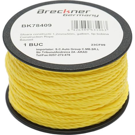 Spago da muratura giallo in tamburo, 1,2 mm x 50 m Breckner Germany (1/3)