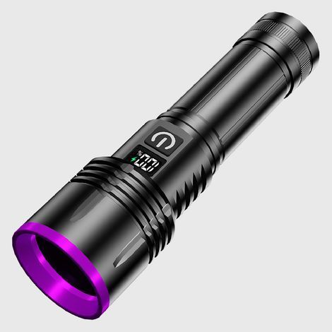 365nm UV Flashlight Rechargeable Black Light Flashlight Powerful, LCD Display Handheld UV Light for Pet Urine Detection,Resin Curing,Travel,,Scorpion,Blood Tracking,Rocks,Minerals,AC Leak (1/4)