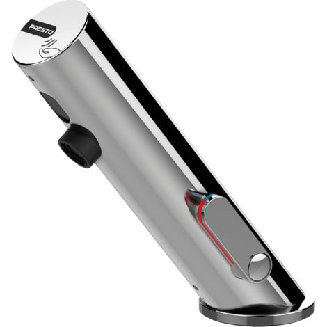 Grifo mezclador de repisa de infrarrojos cromado PRESTO Linea con sensor infrarrojo para lavabo, acabado cromado