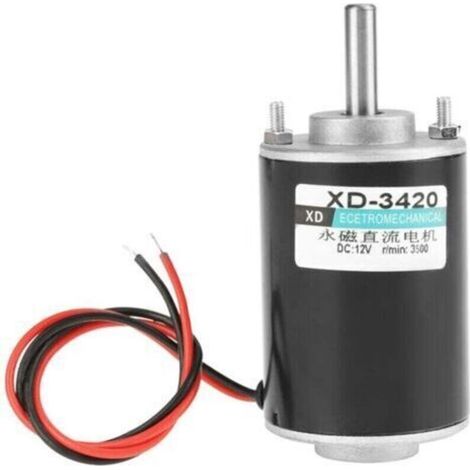 Electric Motor, 12V DC 3500rpm Tubular Pneumatic Motor, Mini Permanent Magnet, Permanent Magnet DC Motors, CW/CCW Machine Control for DIY Generator (1/3)