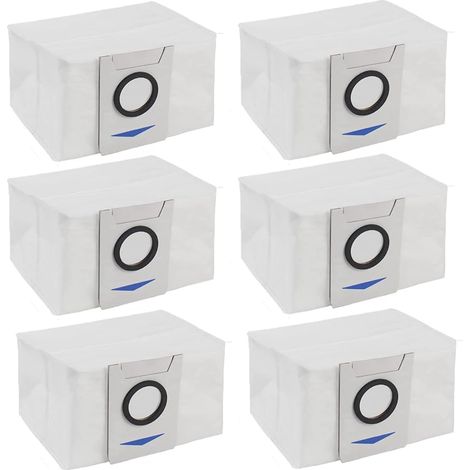 Ricambi per sacchetti raccoglipolvere, sacchetti di ricambio per la polvere e sacchetti per rifiuti (confezione da 6) per aspirapolvere robot Ecovacs Deebot X1 X1 Plus T10 T10 Plus. (1/4)