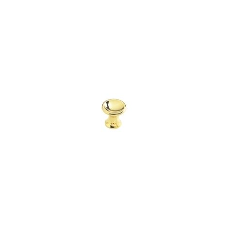 Bouton de meuble design en plastique doré brillant Ø 25mm, CUVETTE Basic