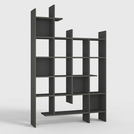 Librería de pared moderna de diseño Manco - Antracita (1/3)