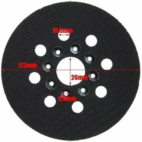 Lot de 2 patins de ponceuse de rechange à 8 trous de 12,7 cm, compatibles avec Bosch GEX 125-1 AE, PEX 220 A, PEX 220 AE (1/3)