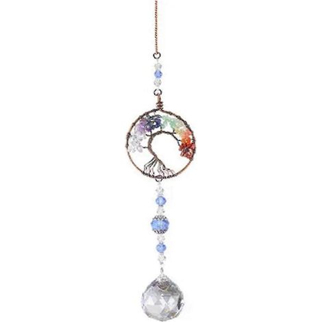 Pendentif attrape-soleil motif cœur et feuille - Décoration suspendue colorée pour la maison et le jardin (1/5)