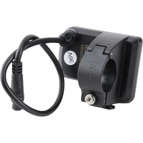 Compteur de vitesse LCD EN06 pour vélo électrique avec connecteur lumineux, câble étanche 6 broches, compatible 24 V, 36 V, 48 V et 60 V, pour guidon de 22,2 mm. (1/5)