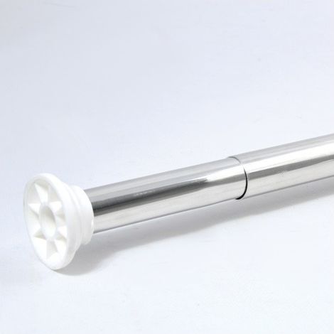 Barre tringle pour rideau de douche ou baignoire extensible sans perçage en Alu DECOR 75-125cm Finition brillante Spirella