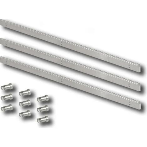Came – Crémaillère pour portail en acier galvanisé 30x12 – Module 4 – Longueur 3 mètres – Avec entretoise et visserie - crem30x12