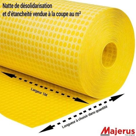 Natte De Désolidarisation Et D'étanchéité - 1 x 30 m - Épaisseur 3,43 mm - Pour Sols Fissurés Et Humides - Usage Intérieur Et Extérieur