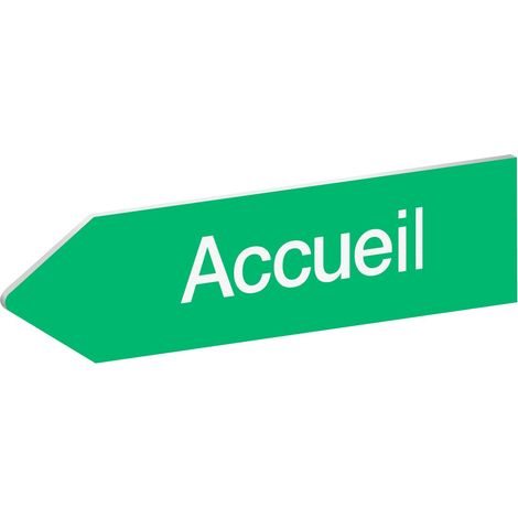 Panneau flèche directionnelle gauche personnalisable - Couleur vert pomme (1/5)
