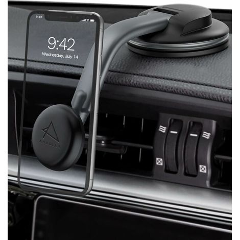 Green Mobility-Support Telephone Voiture Tableau de Bord Support Telephone Voiture Ventouse réglable Porte Telephone Voiture Aimant Rotation à 360° Support Telephone Voiture magnetique Gris (1/5)