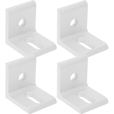 Lot de 10 équerres d'angle droit 90° en aluminium, fixations industrielles en forme de L, référence 3030