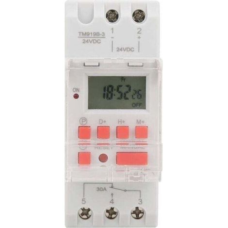 DC 24V 30A Hebdomadaire 12/24hrs Minuterie Interrupteur LCD On Off Contrôle Programmable Relais De Temps, Minuteur (1/4)