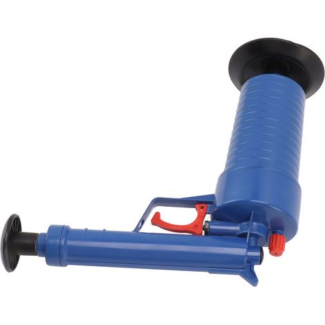 Déboucheur de canalisations Air Drain Blaster multifonctionnel avec 4 bouchons en caoutchouc pour siphon de sol, évier, égout et baignoire (bleu foncé) (1/5)