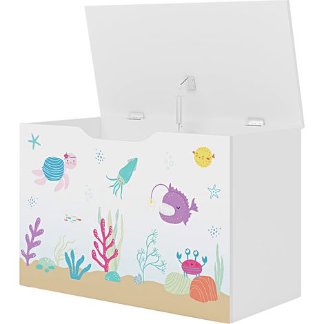 Baúl infantil 40 x 60 x 30 cm MDF blanco 030009283