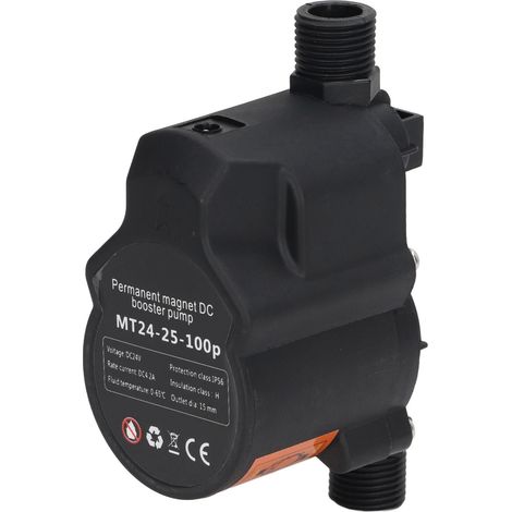Pompe d'augmentation de pression automatique pour douche 24VDC 100-240V prise EU montage murale recyclage eau (1/5)