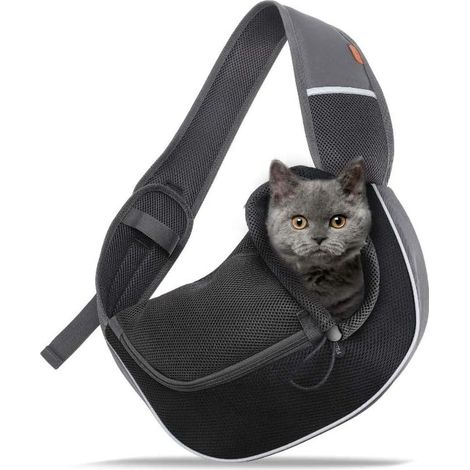 Dog Carrier Bag Shoulder Strap Breathable Mesh Carrier Adjustable Travel Bag Cat Bag Small Animals Pet Shoulder Handbag Sling for Small Animals (1/5)