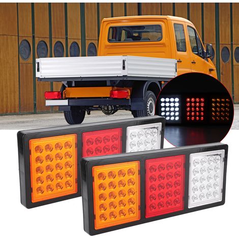 Paire de feux arrière pour remorque/camion, 60 LED, haute luminosité, étanches IP67 (1/5)
