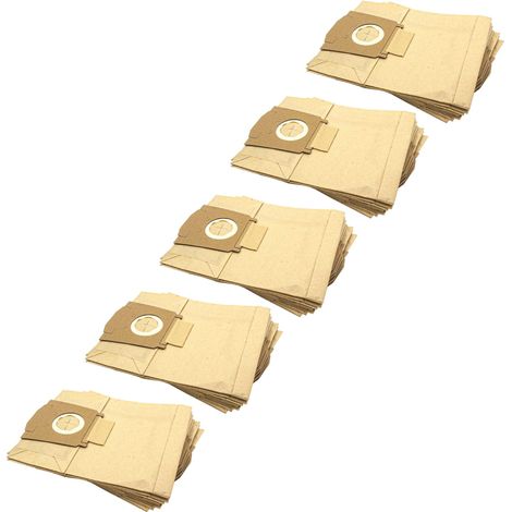 vhbw 50x Vacuum Cleaner Bag compatible with Lloyds 750/409, 821/470, 821/586, 821/683, 924/733 Vacuum Cleaner, paper, 30 cm x 21 cm, Sand-Coloured