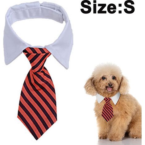 Nœud papillon ajustable pour chien et chat, collier de déguisement pour petits chiens et chiots, accessoires de toilettage (rouge et noir, taille S) (1/5)