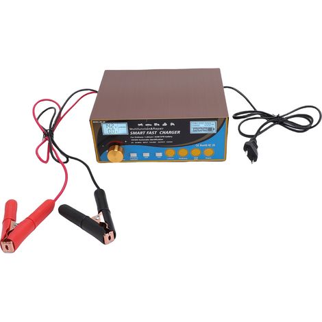 Caricabatterie intelligente da 400 W per auto, mantenitore di carica automatico e desolfatore per moto, tosaerba, barche, 12 V 24 V, spina UE (1/5)