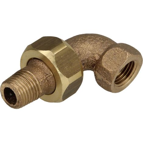 Raccord à visser laiton rouge raccord coudé 1/4'' FF/FM étanchement conique