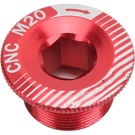Boulon de manivelle vélo en alliage d'aluminium M20, fixation rouge pour bras de pédalier (1/5)