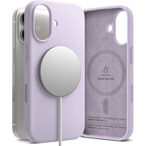 Ringke Silikon-Magnethülle mit MagSafe-Funktion für iPhone 17 – Lila (1/5)