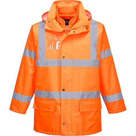 Hi-vis Parka Essential 5-in-1 Farbe: Orange Größe XL - Portwest