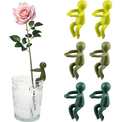 Juego de 6 lindos soportes para propagación de plantas, de resina, de estilo lindo y divertido, perfectos para decoración de jardines de interior y regalos. (1/5)