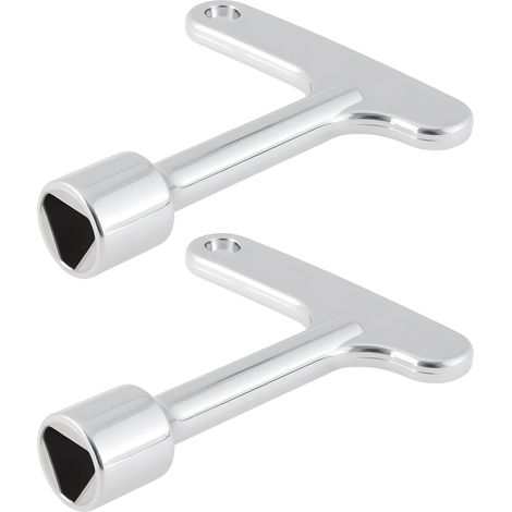 Set mit 2 dreieckigen Schlüsseln aus Zinklegierung für Mülltonnen im Außenbereich, 8 mm (1/5)