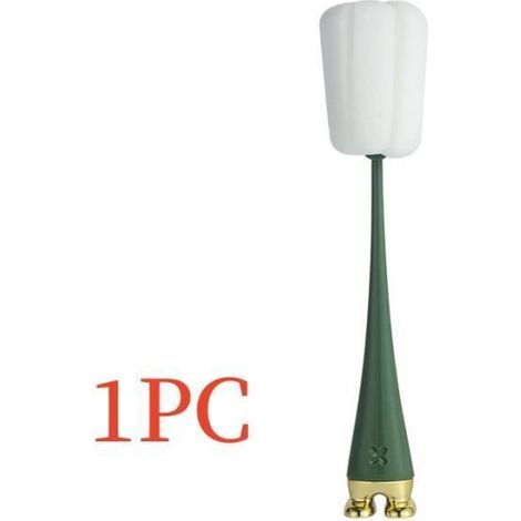 Goupillon Bouteille,Brosse Éponge Anti-Rayure,Goupillon Bouteille en Verre,avec long manche,pour multicolore GOUPILLON (1/5)