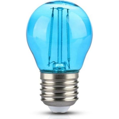 Bombilla Esférica Filamento LED E27 1,5W Luz Azul