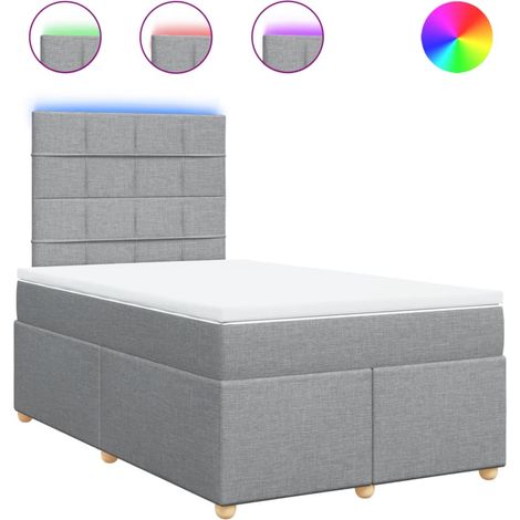 Maison Exclusive - Cama box spring con colchón tela gris claro 12 (1/5)