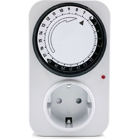 Minuterie mécanique hebdomadaire 4000W – 48 horloges programmables – Prise programmable pour un contrôle précis – Segments de 15 minutes (1/5)