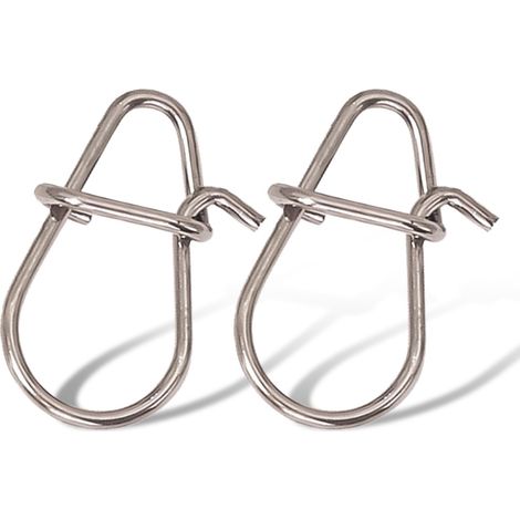 50 connecteurs de verrouillage en acier inoxydable, connecteurs d'appâts rotatifs - accessoire de clip d'hameçon en acier inoxydable ( (1/4)