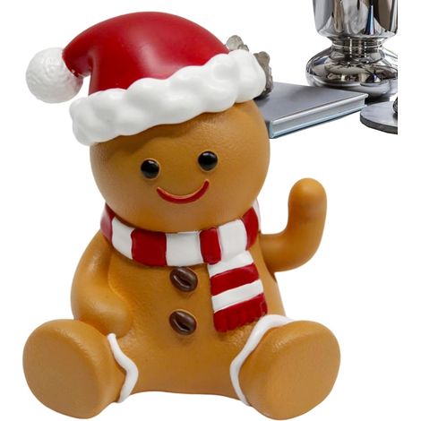 Figurines de Noël Décorations, Statuettes de Bonhomme en Pain d'Épice à Bras Articulés, Décoration Interactive Mignonne pour Table Bureau Étagère Maison Jardin Fête Hiver (1/5)