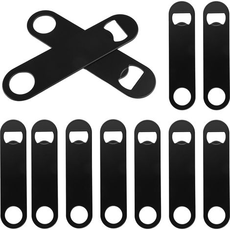 10 Pieces Flat Stainless Steel Bottle Openers (1/5)