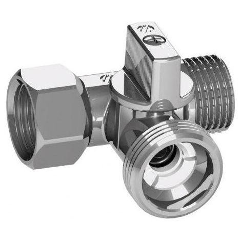 Robinet à bille à trois voies pour lave-linge et lave-vaisselle 1/2''x3/4”x1/2” Arco 0233510 (1/2)